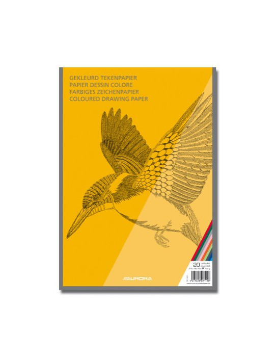 BLOC DESSIN COULEUR 120G/M² A4 20FL