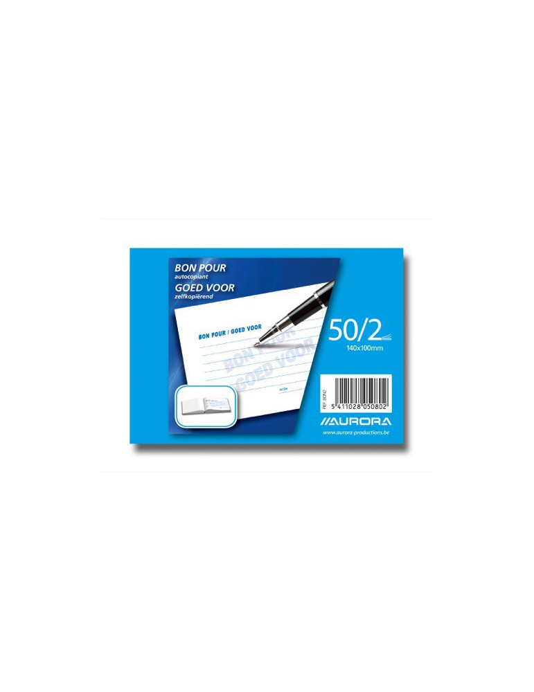 CARNET "BON POUR" 100X140MM 50/2