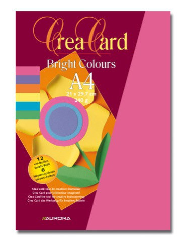 FEUILLES DE PAPIER DESSIN, CREA CARD A4 BRIGHT 240G/M² 12FLLS, CREA CA
