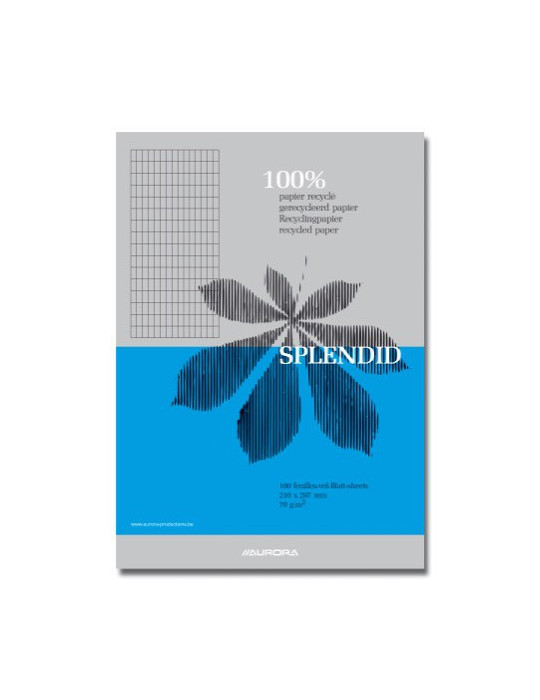 BLOCS CORRESPONDANCE, BLOC CORRESPON.A4 100FLLS Q4X8, PAPIER RECYCLÉ