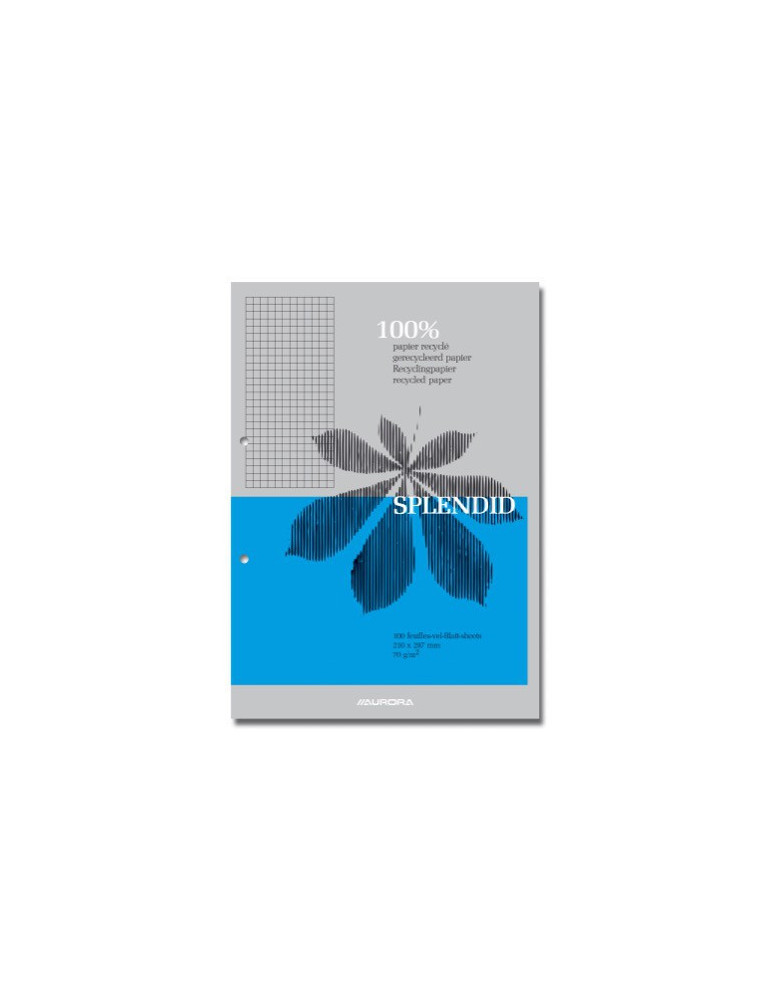 BLOC DE COURS A4 100F.Q5X5+M 2TR. RECYC