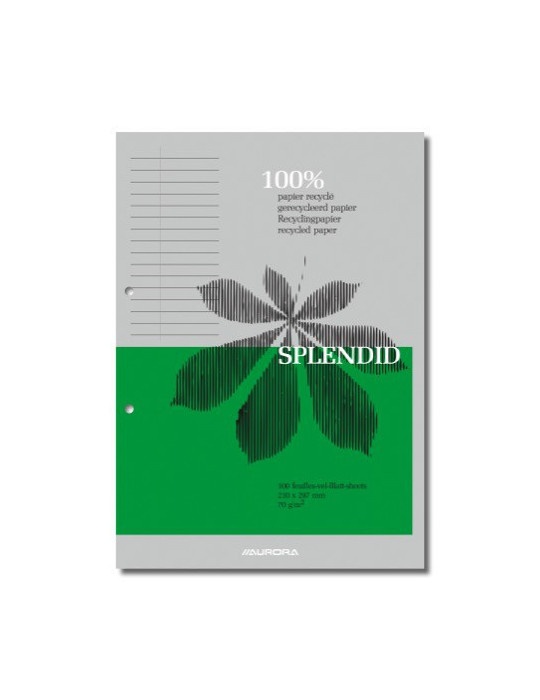 BLOC DE COURS A4 100F.LIGNÉ+M 2TR. RECYC