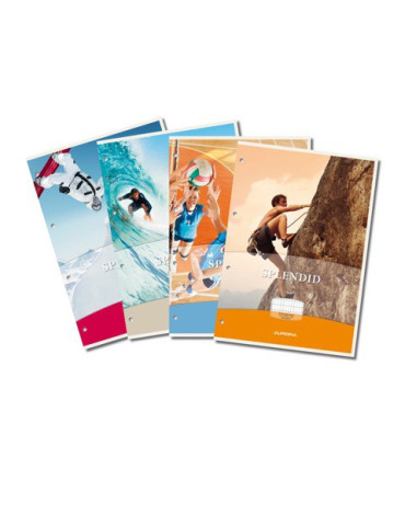 BLOC DE COURS A4 100F.Q4X8+M 4TR.