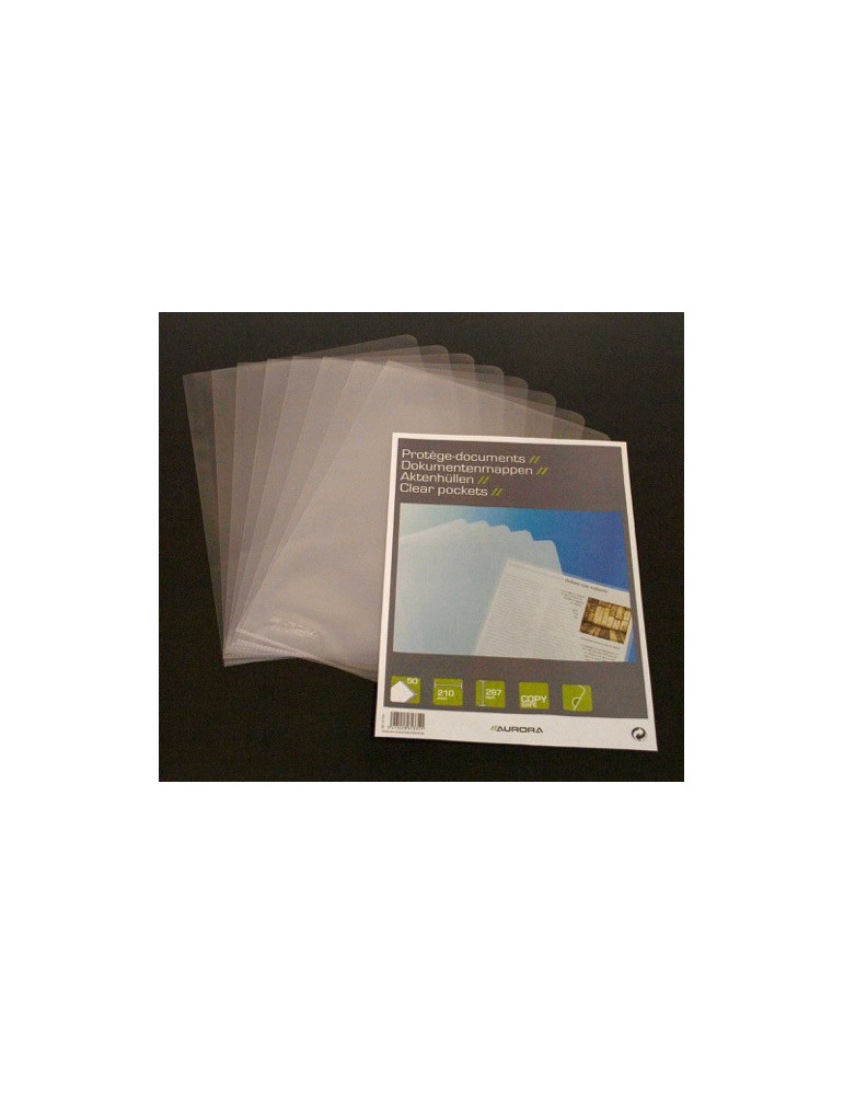 50POCHETTES COIN TRANSP.INCOLORÉ