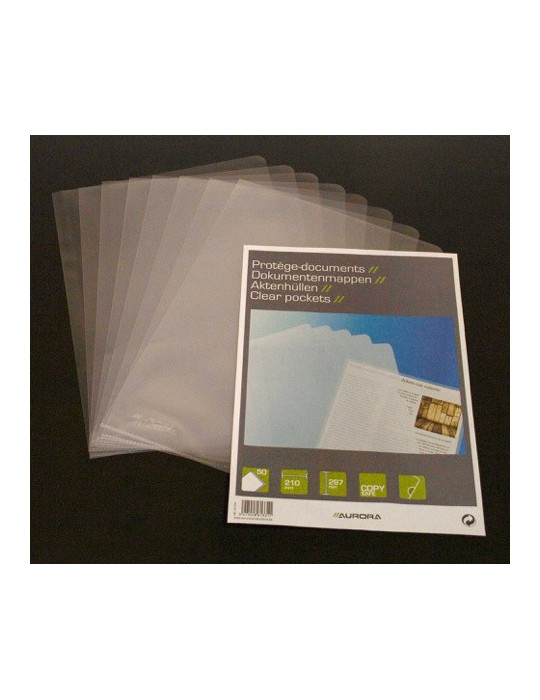 50POCHETTES COIN TRANSP.INCOLORÉ