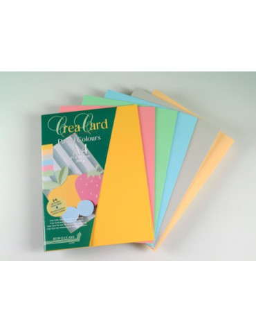FEUILLES DE PAPIER DESSIN, crea cards, 2x6 couleurs pastel, A3, 240g/m