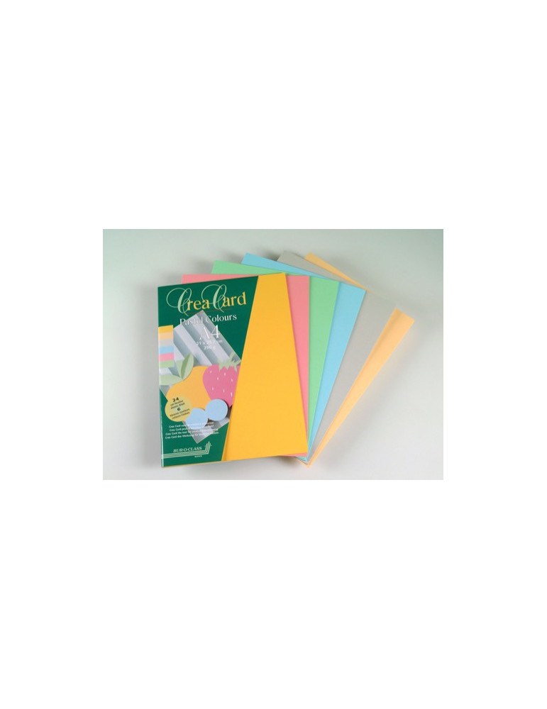 FEUILLES DE PAPIER DESSIN, crea cards, 2x6 couleurs pastel, A3, 240g/m
