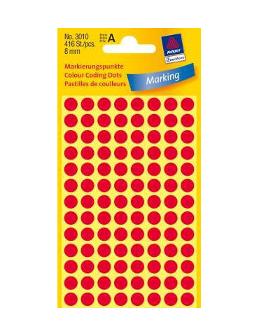 Pastilles Colorées rouges 8mm 4 flles,104 et. par flle