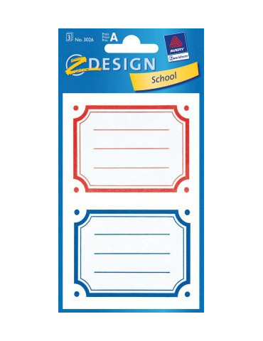boeketiket Z-design School pakje a 3 vel rood/blauw