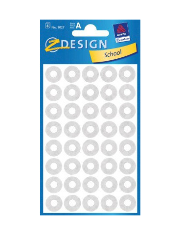 Versterkingsringen Zweckform 13mm wit blister 4 vel a 40 et