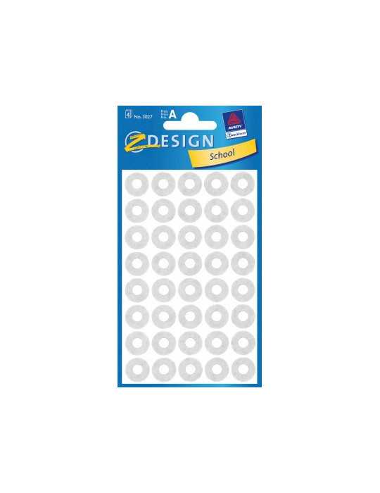 Versterkingsringen Zweckform 13mm wit blister 4 vel a 40 et