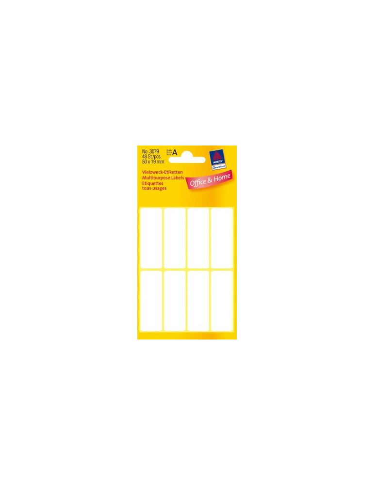 etiket Zweckform 50x19mm wit blister a 48 etiketjes