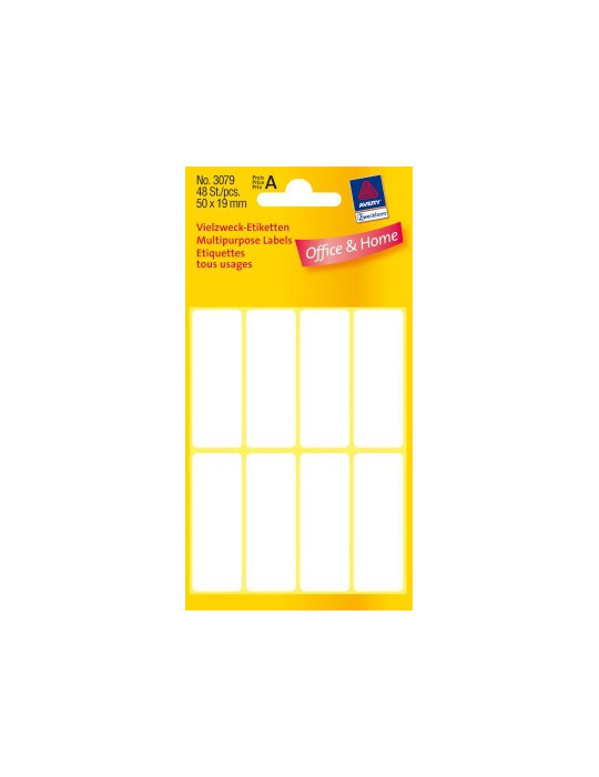 etiket Zweckform 50x19mm wit blister a 48 etiketjes
