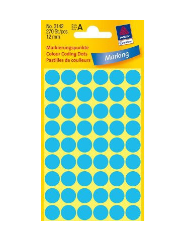 Pastilles Colorées bleues 12mm 5 flles, 54 et. par flle