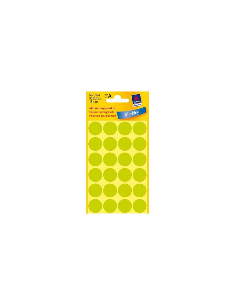 Pastilles Colorées verte claires 18mm 4 flles, 24 et. par flle