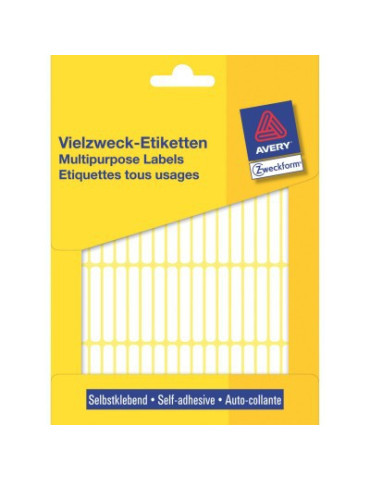 Etiquettes tous usages, blanches 37x5mm boîte 1976 pcs