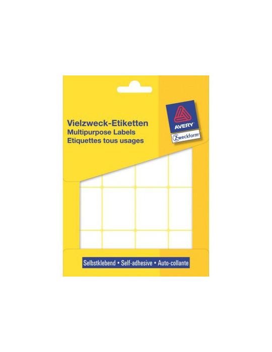 Etiquettes tous usages, blanches 38x29mm boîte 384 pcs