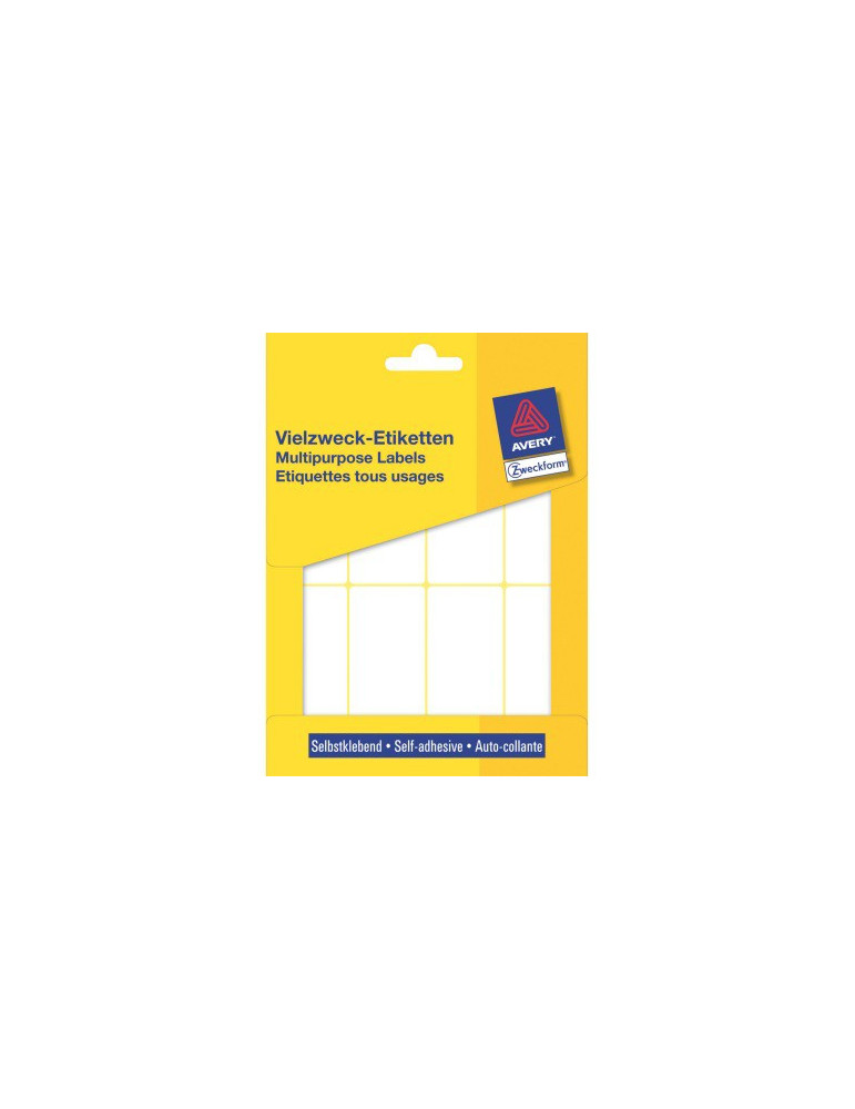 Etiquettes tous usages, blanches 77x31mm 28 flles, 8 et par flle