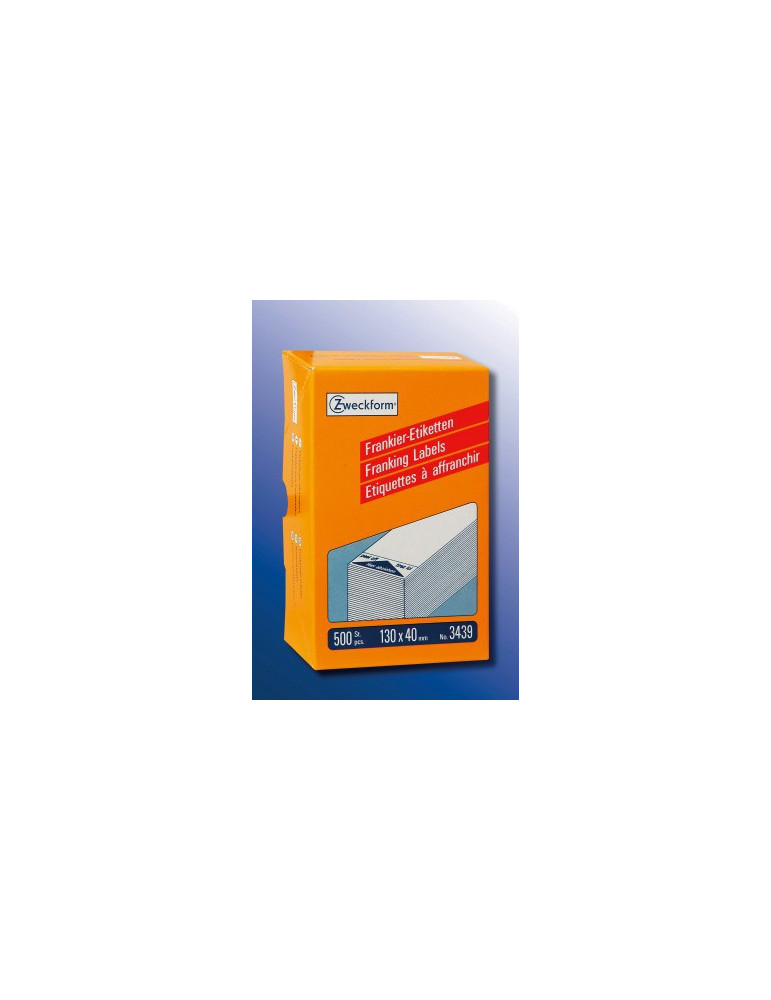 Étiquettes pour affranchisement 130x40mm 1 et. par flle 500 flles