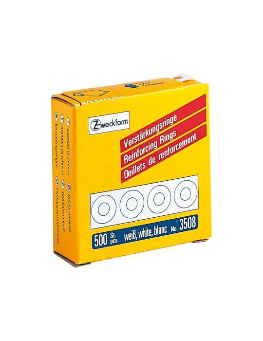 Versterkingsringen Zweckform wit, doorsnee 13mm, 500st.