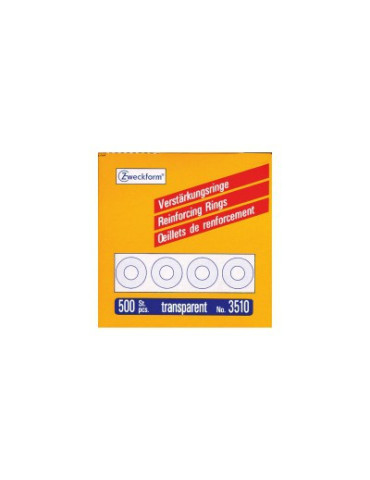 Versterkingsringen Zweckform transp. doorsnee 13mm, 500st.