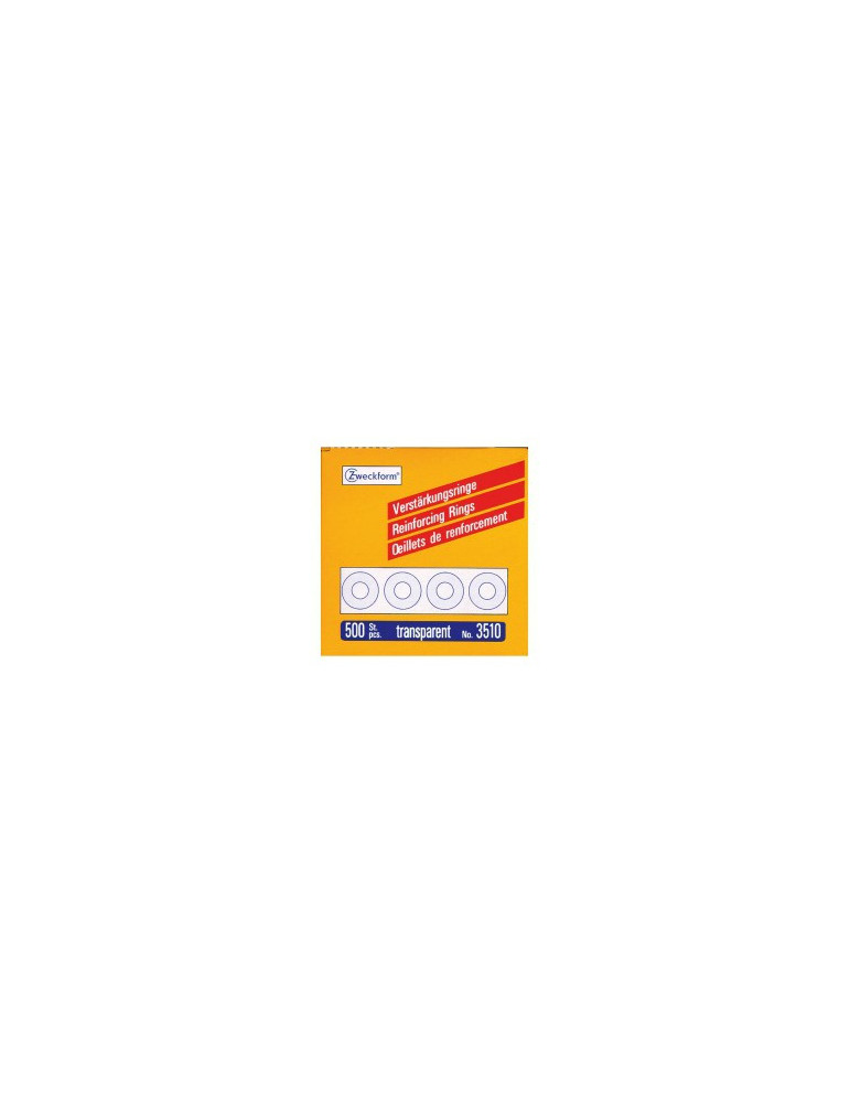 Versterkingsringen Zweckform transp. doorsnee 13mm, 500st.