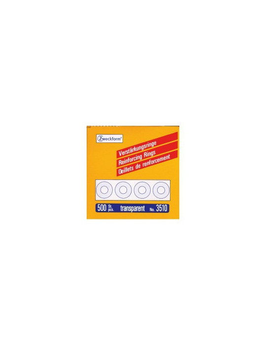 Versterkingsringen Zweckform transp. doorsnee 13mm, 500st.