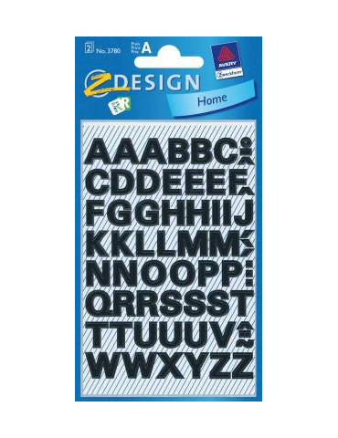 Étiquette lettre Z-design Home 2 flles noir 9,5mm