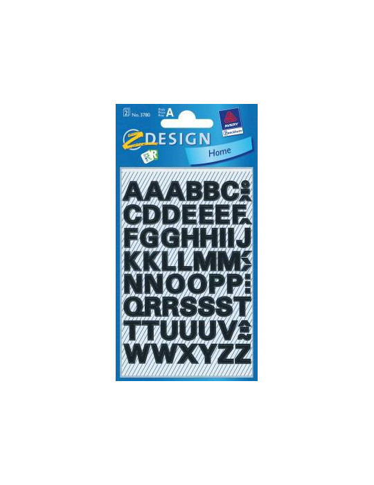 Étiquette lettre Z-design Home 2 flles noir