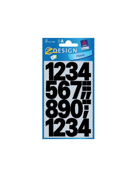 Étiquette chiffres Z-design Home 2 flles noir