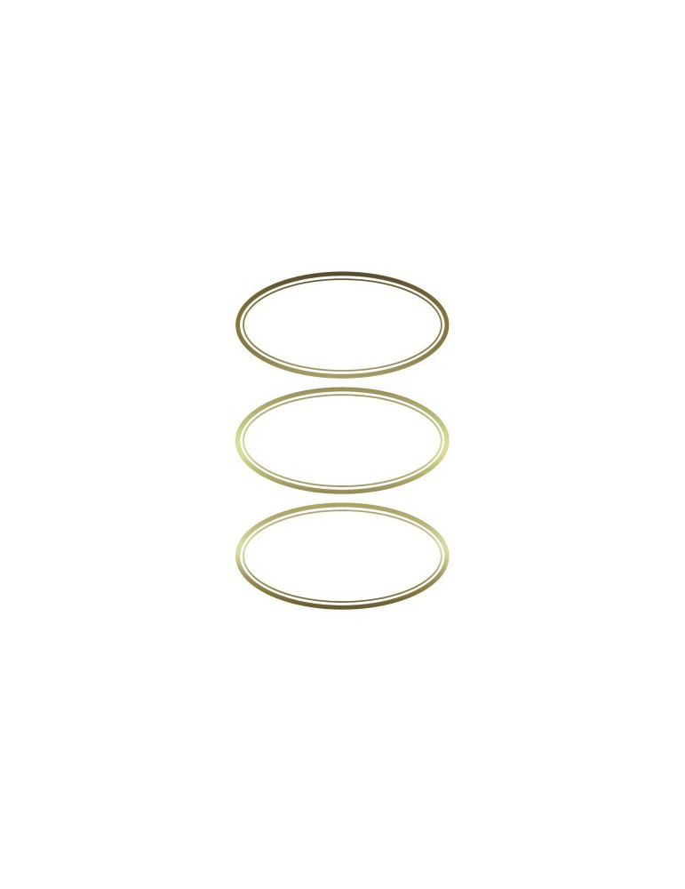 Étiquette ménagère Z-design Home 2 feuilles ovale doré