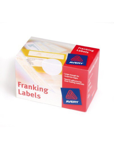 Frankeeretiket Avery 140x38mm wit doos 500 vel, 2 et. per vel