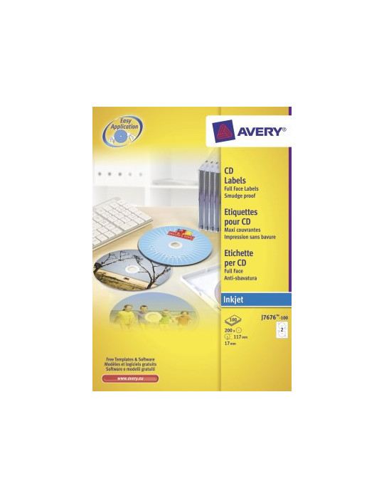 Étiquettes CD maxi couvrantes 117mm