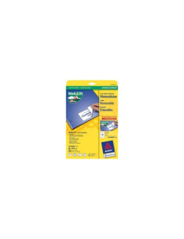 Etiket Avery ILK 96x50,8mm wit NP doos 25 vel 10 et. per vel