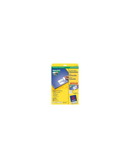 Etiquette ILC Avery 96x50,8mm blanche NP 25 feuilles 10 etiquettes par