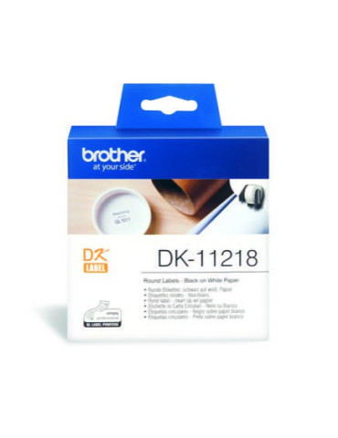 DK-11218 Perm Adhesive Round label 24mm