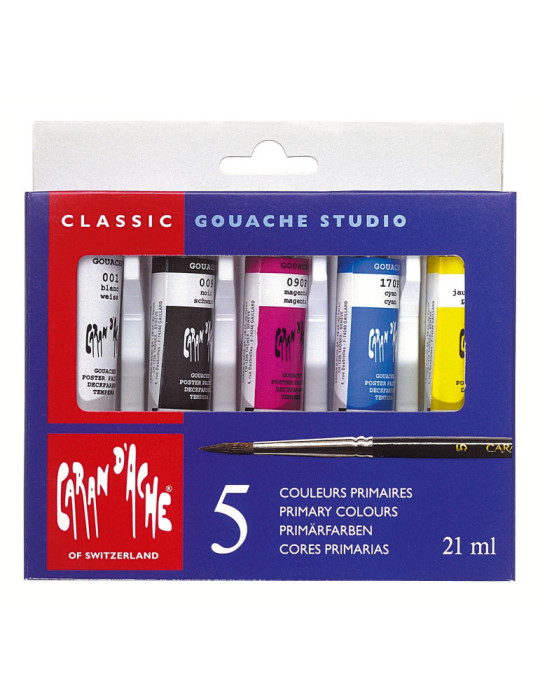 Set 3 primaires + noir/blanc, 21 ml