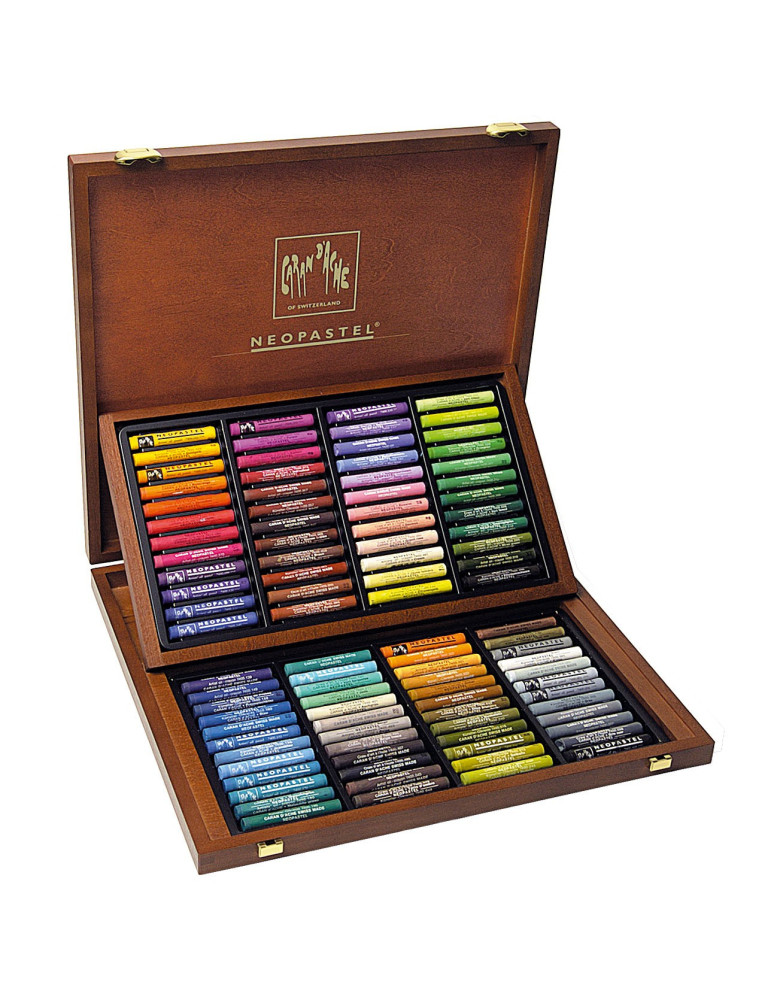 NEOPASTEL Houten koffer, 96 kleuren
