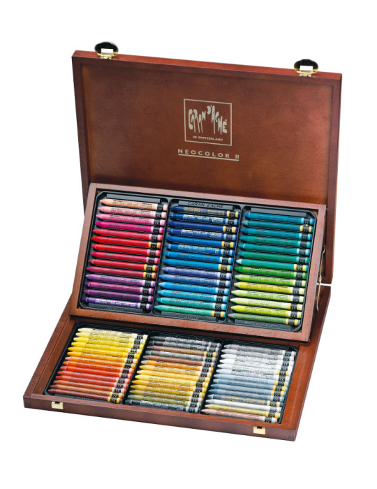 NEOCOLOR II COFFRET BOIS 84 COUL