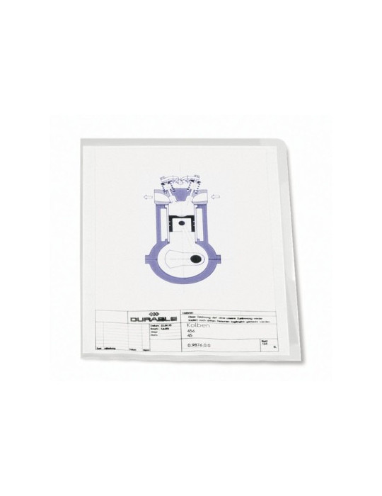 POCHETTE COIN A4 TRANSP/100