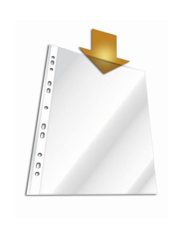 POCH A4 GEPERF LISSE.TRANSP./100