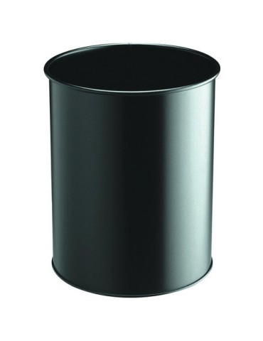 Corbeille à papier ronde ajourée de 15L noir