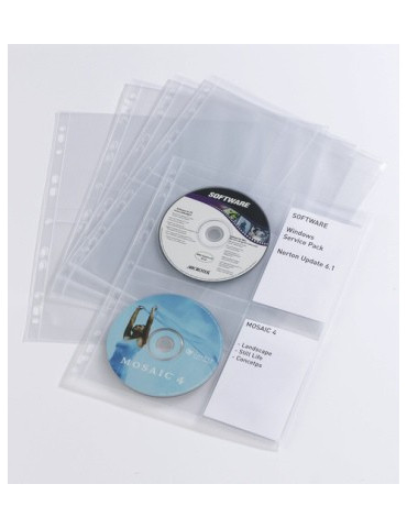 POCHETTE PERF.A4 CD-DVD /10
