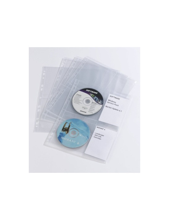 POCHETTE PERF.A4 CD-DVD /10