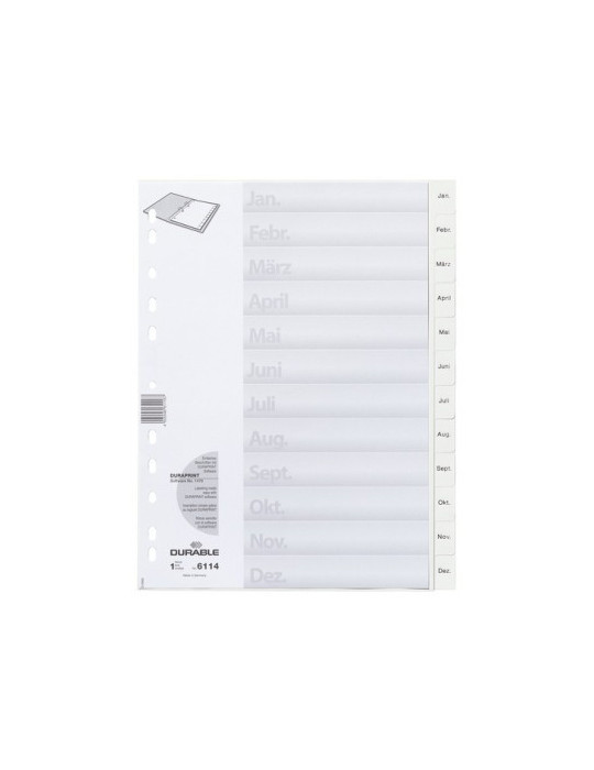 INTERCAL.A4 JAN-DEC PVC BLANC