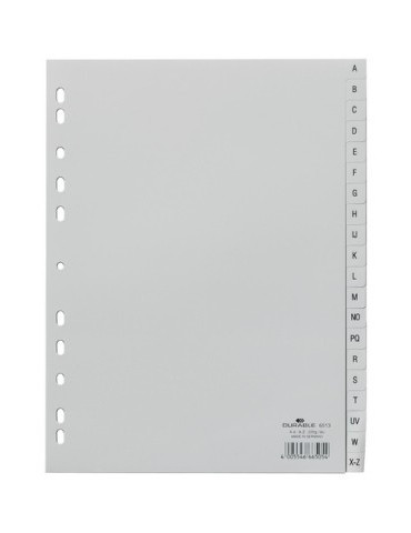 TABBLADEN A4 A-Z PVC GRIJS £