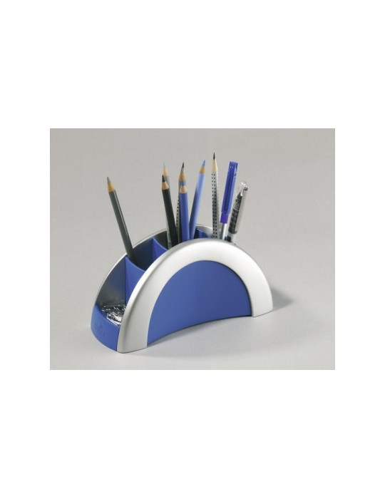 POT CRAYON 3-COMP.ARGENT M.