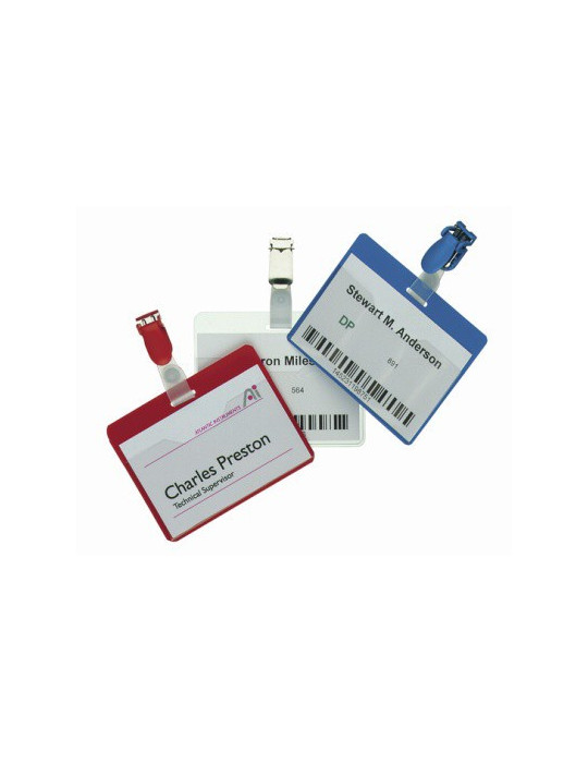 BADGE CLIP 60X90 ROOD HOR/25