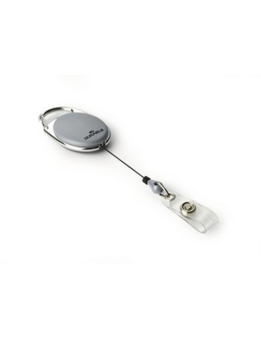 Enrouleur badge style+lanière gris/10