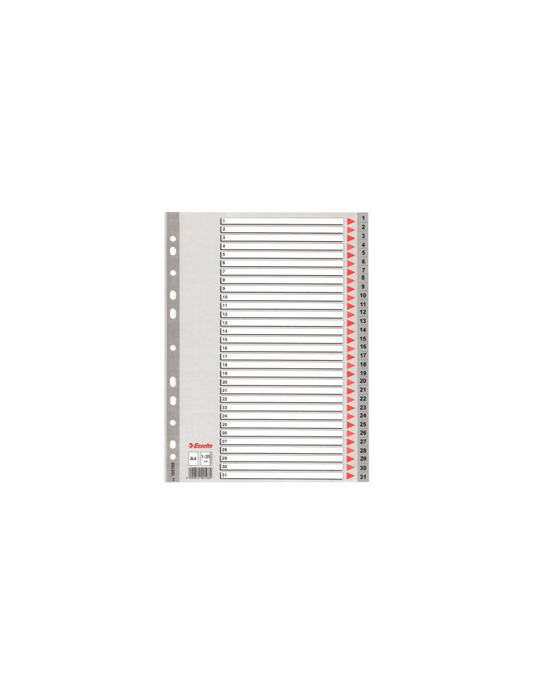 Esselte Standard répertoire PP A4 1-31 gris